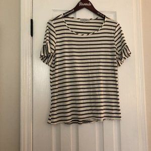 Green Envelope Top with ruffle sleeves